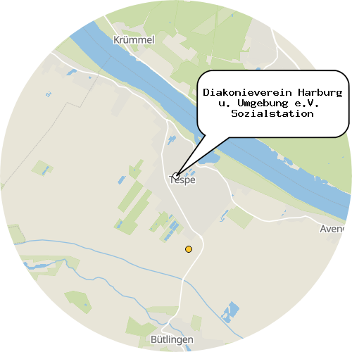 Kartenausschnitt für die Firma Diakonieverein Harburg u. Umgebung e.V.  Sozialstation