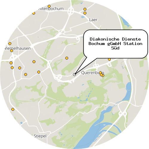 Kartenausschnitt für die Firma Diakonische Dienste Bochum gGmbH Station Süd