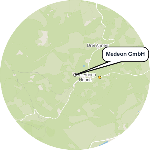 Kartenausschnitt für die Firma Medeon GmbH