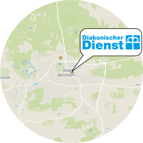 Kartenausschnitt für die Firma Diakonischer Dienst Ambulante Pflege Bad Bentheim