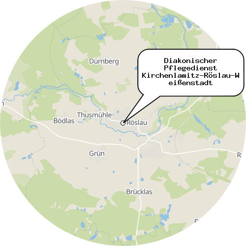 Kartenausschnitt für die Firma Diakonischer Pflegedienst Kirchenlamitz-Röslau-Weißenstadt