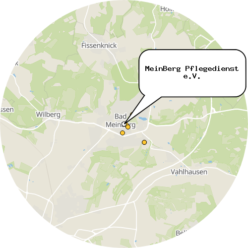 Kartenausschnitt für die Firma MeinBerg Pflegedienst e.V.