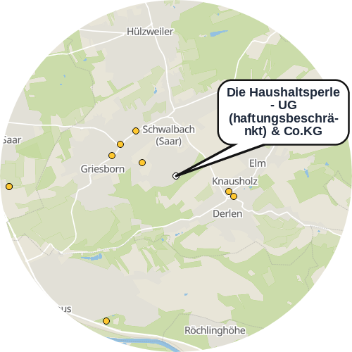 Kartenausschnitt für die Firma Die Haushaltsperle - UG (haftungsbeschränkt) & Co.KG