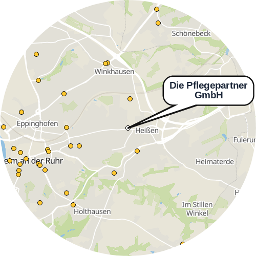Kartenausschnitt für die Firma Die Pflegepartner GmbH