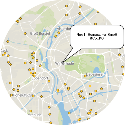 Kartenausschnitt für die Firma Medi Homecare GmbH &Co.KG