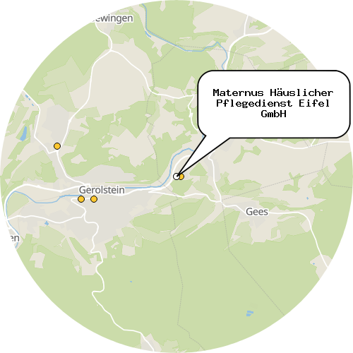 Kartenausschnitt für die Firma Maternus Häuslicher Pflegedienst Eifel GmbH