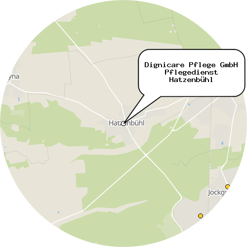 Kartenausschnitt für die Firma Dignicare Pflege GmbH Pflegedienst Hatzenbühl