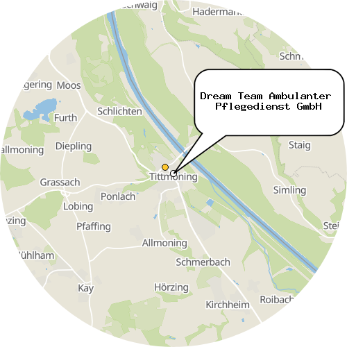 Kartenausschnitt für die Firma Dream Team Ambulanter  Pflegedienst GmbH