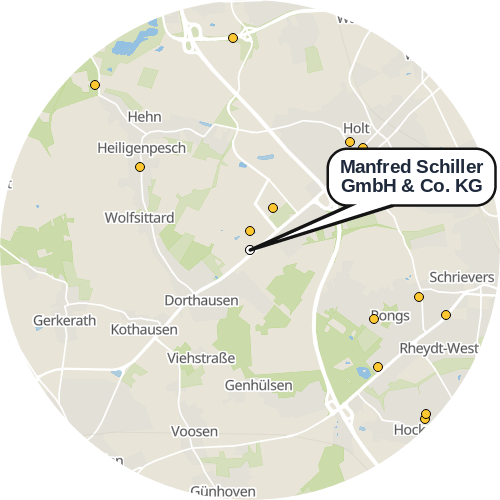 Kartenausschnitt für die Firma Manfred Schiller GmbH & Co. KG