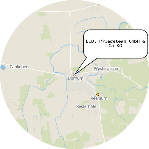 Kartenausschnitt für die Firma E.B. Pflegeteam GmbH & Co KG