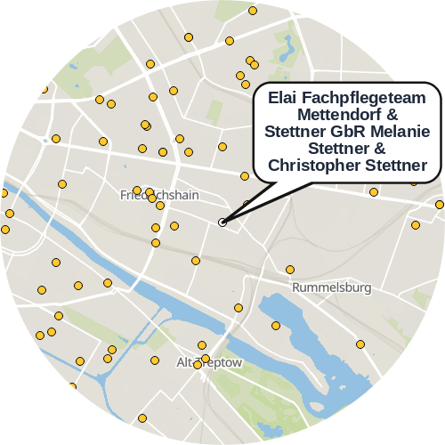 Kartenausschnitt für die Firma Elai Fachpflegeteam Mettendorf & Stettner GbR Melanie Stettner & Christopher Stettner