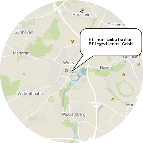 Kartenausschnitt für die Firma Eitner ambulanter Pflegedienst GmbH