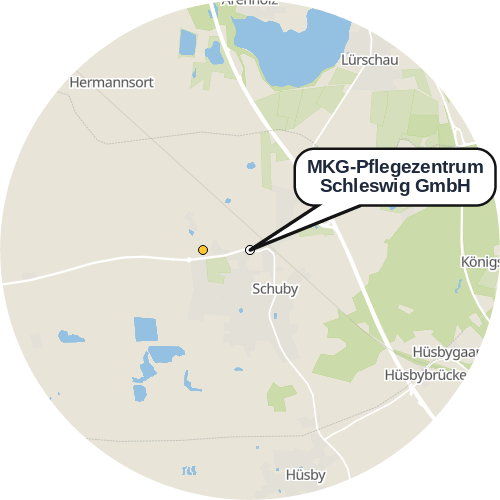 Kartenausschnitt für die Firma MKG-Pflegezentrum Schleswig GmbH