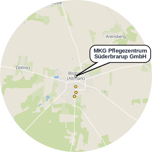 Kartenausschnitt für die Firma MKG Pflegezentrum Süderbrarup GmbH
