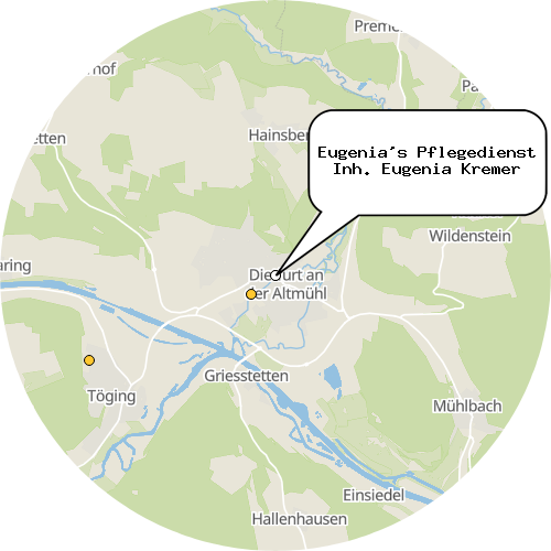 Kartenausschnitt für die Firma Eugenia's Pflegedienst Inh. Eugenia Kremer