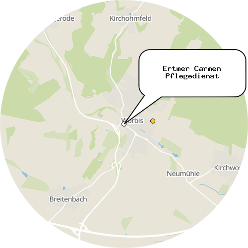 Kartenausschnitt für die Firma Ertmer Carmen Pflegedienst