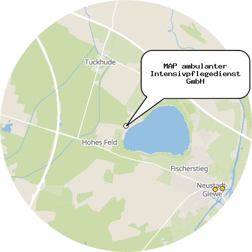 Kartenausschnitt für die Firma MAP ambulanter Intensivpflegedienst GmbH