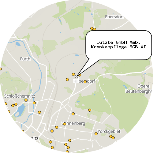 Kartenausschnitt für die Firma Lutzke GmbH Amb. Krankenpflege SGB XI