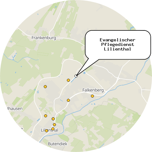 Kartenausschnitt für die Firma Evangelischer Pflegedienst Lilienthal