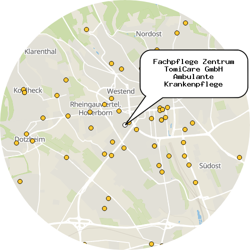 Kartenausschnitt für die Firma Fachpflege Zentrum TomiCare GmbH Ambulante Krankenpflege