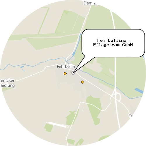 Kartenausschnitt für die Firma Fehrbelliner Pflegeteam GmbH