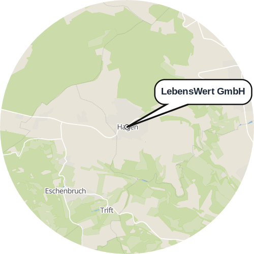 Kartenausschnitt für die Firma LebensWert GmbH
