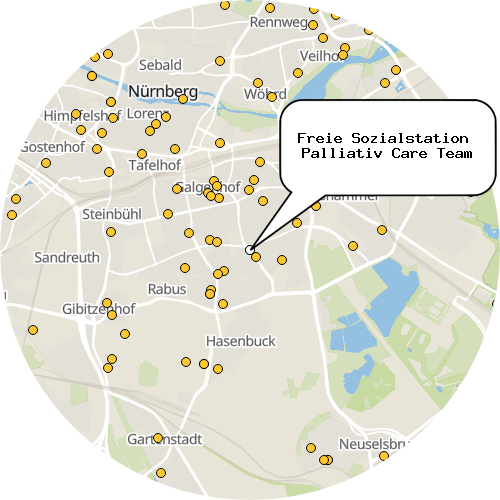 Kartenausschnitt für die Firma Freie Sozialstation  Palliativ Care Team