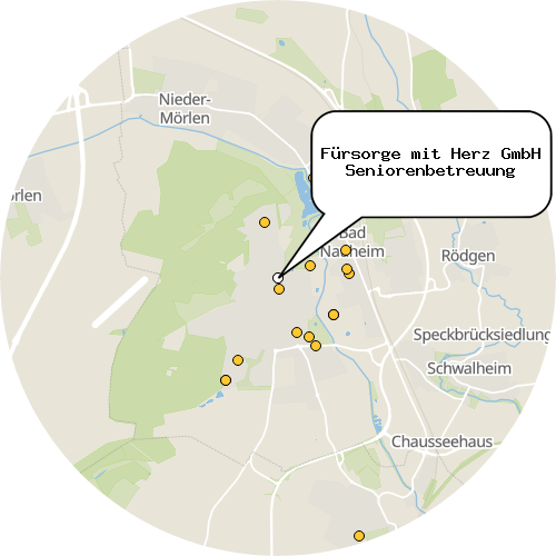 Kartenausschnitt für die Firma Fürsorge mit Herz GmbH Seniorenbetreuung