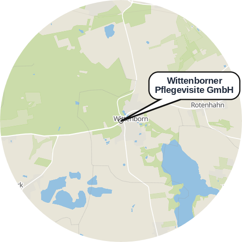 Kartenausschnitt für die Firma Wittenborner Pflegevisite GmbH