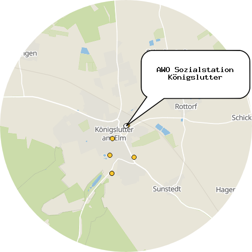 Kartenausschnitt für die Firma AWO Sozialstation Königslutter