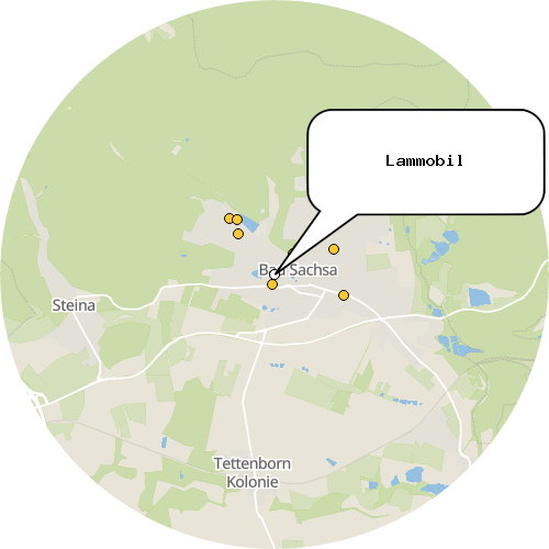 Kartenausschnitt für die Firma Lammobil