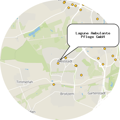 Kartenausschnitt für die Firma Lagune Ambulante Pflege GmbH