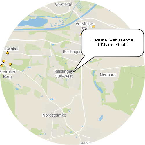 Kartenausschnitt für die Firma Lagune Ambulante Pflege GmbH