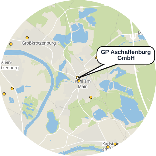 Kartenausschnitt für die Firma GP Aschaffenburg GmbH
