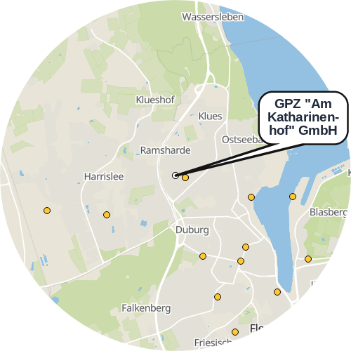 Kartenausschnitt für die Firma GPZ "Am Katharinenhof" GmbH