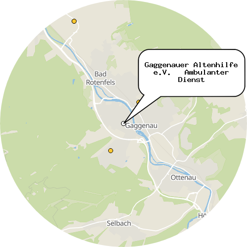 Kartenausschnitt für die Firma Gaggenauer Altenhilfe e.V.   Ambulanter Dienst