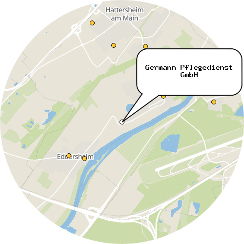 Kartenausschnitt für die Firma Germann Pflegedienst GmbH