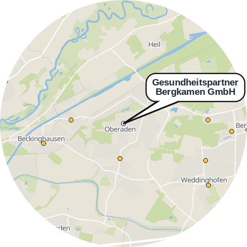 Kartenausschnitt für die Firma Gesundheitspartner Bergkamen GmbH