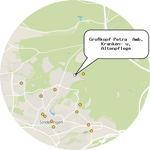 Kartenausschnitt für die Firma Großkopf Petra  Amb. Kranken- u. Altenpflege