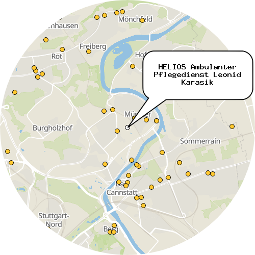 Kartenausschnitt für die Firma HELIOS Ambulanter Pflegedienst Leonid Karasik