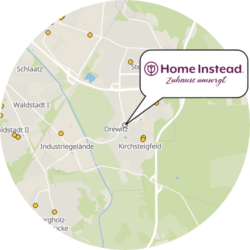 Kartenausschnitt für die Firma HISB Betreuungsdienst Potsdam GmbH & Co. KG