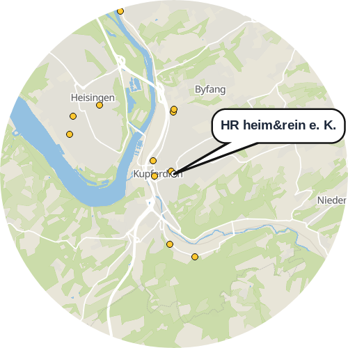 Kartenausschnitt für die Firma HR heim&rein e. K.