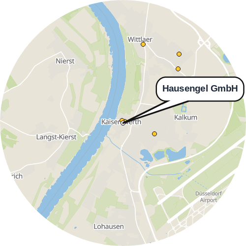 Kartenausschnitt für die Firma Hausengel GmbH