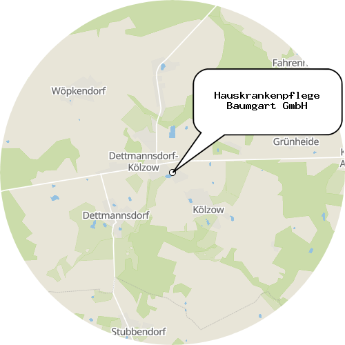 Kartenausschnitt für die Firma Hauskrankenpflege Baumgart GmbH