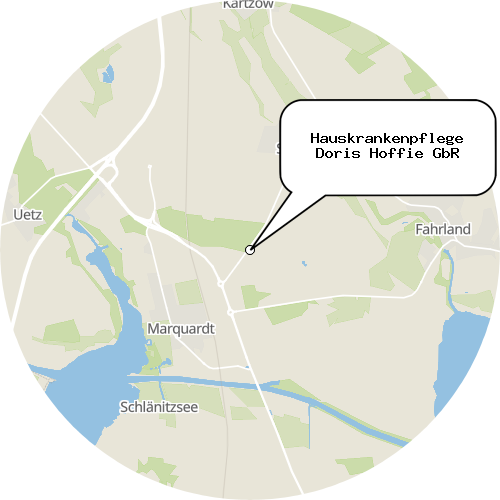 Kartenausschnitt für die Firma Hauskrankenpflege Doris Hoffie GbR