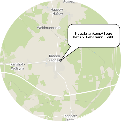 Kartenausschnitt für die Firma Hauskrankenpflege Karin Gehrmann GmbH