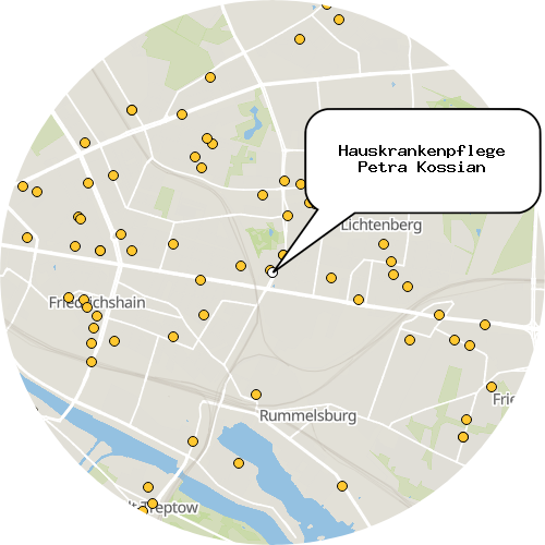 Kartenausschnitt für die Firma Hauskrankenpflege Petra Kossian