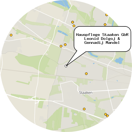 Kartenausschnitt für die Firma Hauspflege Staaken GbR Leonid Dolgoj & Gennadij Mandel