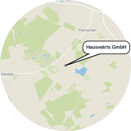 Kartenausschnitt für die Firma Hauswärts GmbH