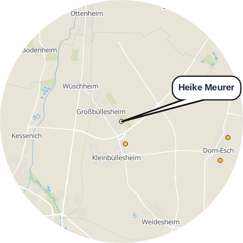 Kartenausschnitt für die Firma Heike Meurer